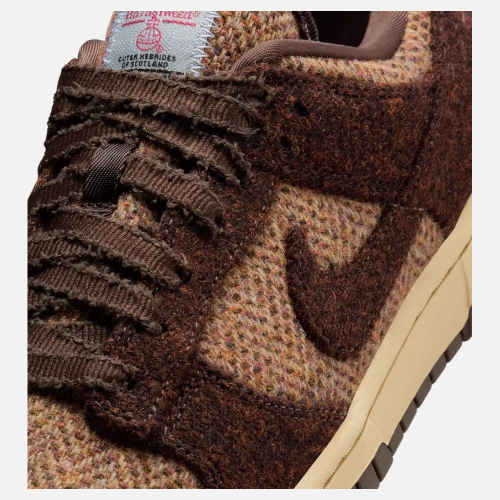 Dunk Low x Harris Tweed Womens Lifestyle Shoe - Sesame/Violet Mist/Baroque Brown