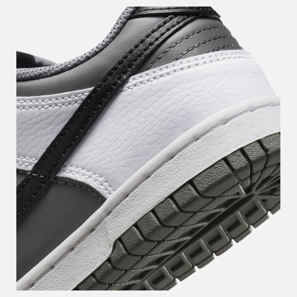 Dunk Low Grade School Lifestyle Shoe - White/Black/Smoke Grey
