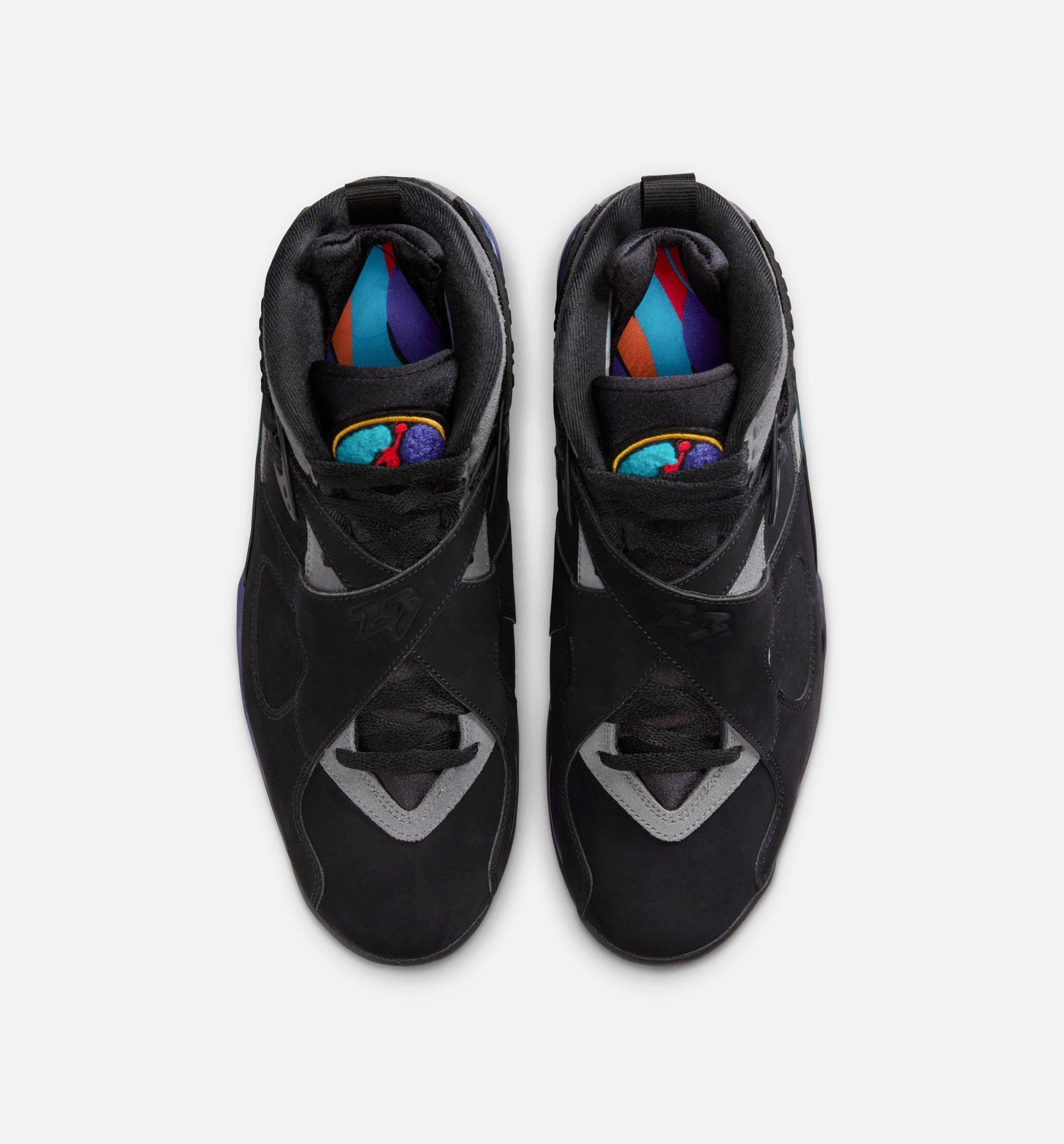 Air Jordan 8 Retro Aqua Mens Lifestyle Shoe - Black/Multi Color/Bright Concord/Multi Color