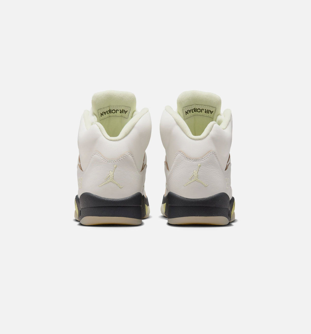 Air Jordan 5 Retro Luminous Green and Sail Womens Lifestyle Shoe - Sail/Luminous Green/Anthracite Free Shipping