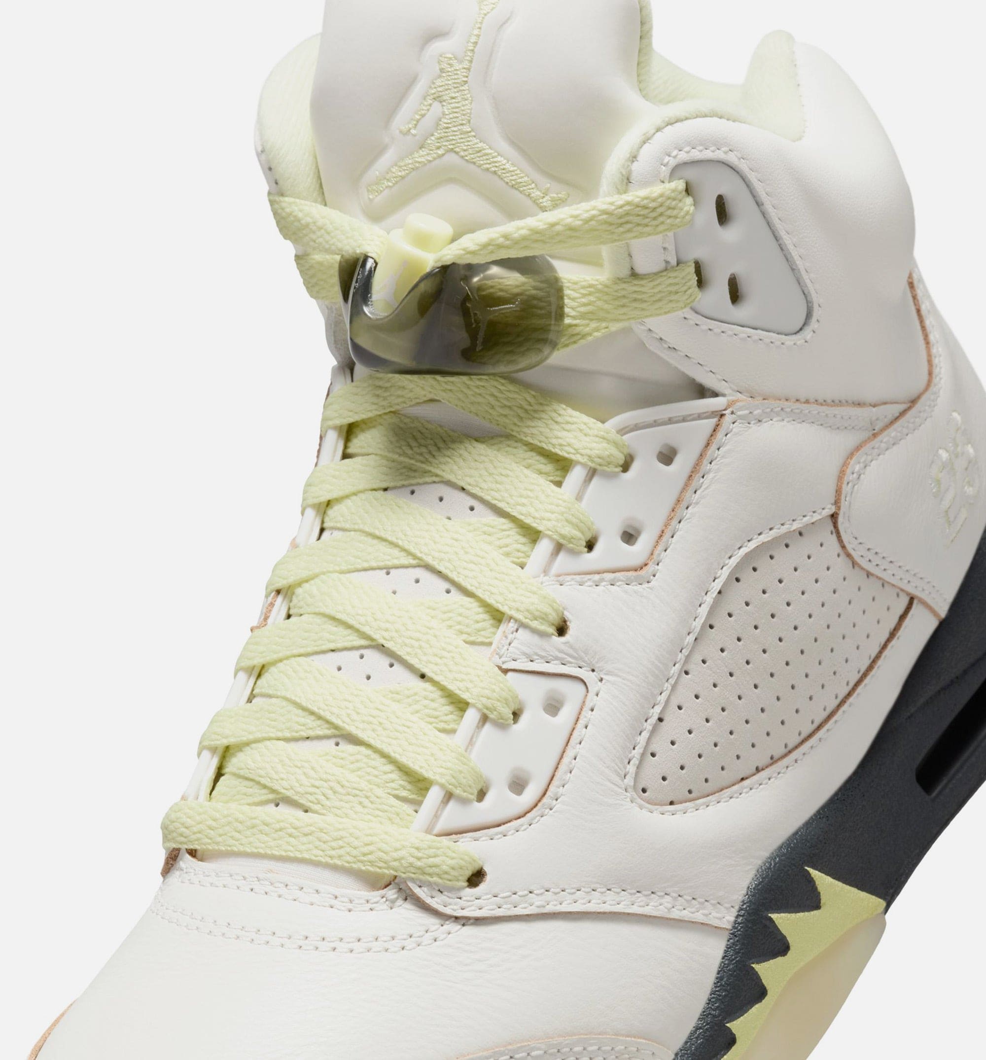 Air Jordan 5 Retro Luminous Green and Sail Womens Lifestyle Shoe - Sail/Luminous Green/Anthracite Free Shipping